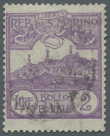 San Marino: 1903, Definitives, Complete Set In Very Fine Quality (40 Cent A Few Wrinkles On Top), Es - Used Stamps