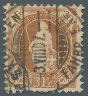 Schweiz: 1907, "3 Fr. Hellbraun Mit Zähnung D", Farbfrischer Wert Mit Vollstempel ST. GALLEN -3.VIII - Used Stamps