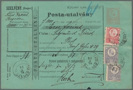 Ungarn - Ganzsachen: 1873 Postanweisungsganzsache Zu 5 Kreuzer In Ausschließlich Nur Ungarischer Spr - Postal Stationery