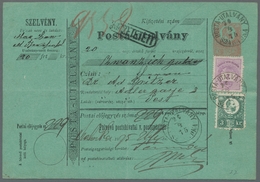 Ungarn - Ganzsachen: 1874, Postanweisungsganzsache Zu 5 Kreuzer Entwertet "Rosta-Utalvány 20.4.75" M - Postal Stationery