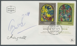 Autographen: CHAGALL, Marc (1887-1985), Eigenhändige Unterschrift Des "Maler-Poeten" Auf FDC Israel - Otros & Sin Clasificación