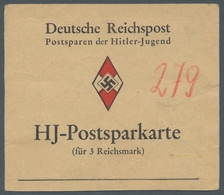 Ansichtskarten: Propaganda: 1942, Seltene Frankierte HJ-Postsparkarte Dür 3 Reichsmark, Verwendet In - Partiti Politici & Elezioni