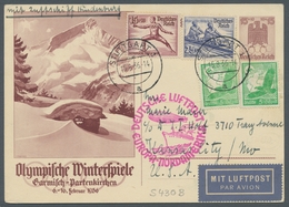 Thematik: Olympische Spiele / Olympic Games: 1936, "15 Pfg. Ganzsache Garmisch" Mit Zusatzfrankatur - Other & Unclassified