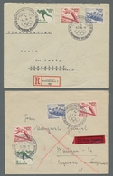 Thematik: Olympische Spiele / Olympic Games: 1936 - Garmisch-Partenkirchen, Sieben Satzbriefe In Mei - Other & Unclassified
