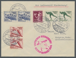 Thematik: Olympische Spiele / Olympic Games: 1936, Zeppelinbrief Zur Olympiafahrt Vom 1.8.36 Mit Ung - Sonstige & Ohne Zuordnung