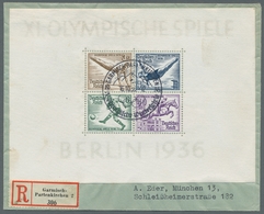 Thematik: Olympische Spiele / Olympic Games: 1936, Garmisch-Partenkirchen, "Olympia-Blockpaar" Je Mi - Altri & Non Classificati