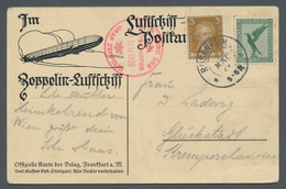 Zeppelinpost Deutschland: 1929 - Österreichfahrt/Abwurf Rosenheim, Offizielle Karte Mit Bestätigungs - Luft- Und Zeppelinpost
