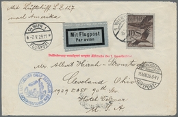 Zeppelinpost Deutschland: 1929, Zuleitungspost Österreich, 10 S Braun, Als EF Auf Zeppelinbrief Zur - Luft- Und Zeppelinpost