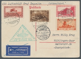 Zeppelinpost Deutschland: 1930 - Fahrt Rund Um Die Ostsee/Abwurf Helsinki, Zuleitung Saar Auf Portor - Luft- Und Zeppelinpost