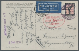 Zeppelinpost Deutschland: 1930, Landungsfahrt Nach Kassel 3.9., Passagierpost Aus Dem Funkraum Mit E - Correo Aéreo & Zeppelin