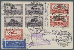 Zeppelinpost Deutschland: 1931, Ostseerundfahrt, Zuleitung SAAR, Abwurf Lübeck, Ansichtskarte, Selte - Airmail & Zeppelin