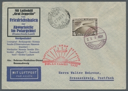 Zeppelinpost Deutschland: 1931-Polarfahrt Bordpost (25.7.31) Bis "Malygin" Mit Entsprechendem Sonder - Airmail & Zeppelin