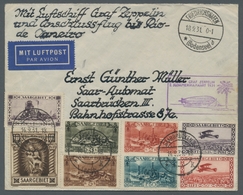 Zeppelinpost Deutschland: 1931, 2. Südamerikafahrt, Zuleitung SAARGEBIET, Ungewöhnlicher Brief Ab Sa - Airmail & Zeppelin