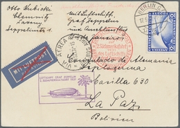 Zeppelinpost Deutschland: 1931, 2.SAF, Anschlußflug Ab Berlin Bis La Paz, Bolivien. Seltene Bedarfsk - Correo Aéreo & Zeppelin