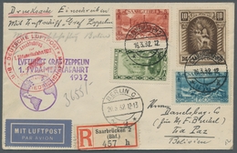 Zeppelinpost Deutschland: 1932 - 1. SAF, Zuleitung Saar Zum Anschlussflug Ab Berlin Mit Bestätigungs - Correo Aéreo & Zeppelin