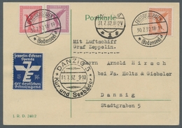 Zeppelinpost Deutschland: 1932, Danzigfahrt, Zeppelinkarte OHNE! Bestätigungsstpl., Mit "Eckner " Vi - Airmail & Zeppelin