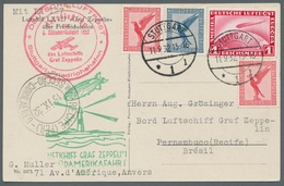 Zeppelinpost Deutschland: 1932, 6.SAF, Anschlußflug Ab Stuttgart, Karte Bis Pernambuco, Gute Frankat - Airmail & Zeppelin