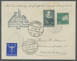 Zeppelinpost Deutschland: 1933, SAARGEBIETSFAHRT LZ 127, Zuleitung Mif. Auf Brief Ab ASSEN 22.VI.33, - Airmail & Zeppelin
