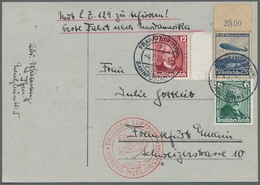 Zeppelinpost Deutschland: 1936, 1.Nordamerikafahrt, Karte Auflieferung Frankfurt "b" - Airmail & Zeppelin