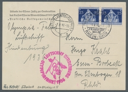 Zeppelinpost Deutschland: 1936, Olympiadefahrt Auflieferung Rhein-Main Flughafen, 25 Pf Gemeindekong - Correo Aéreo & Zeppelin