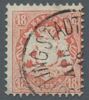 Bayern - Marken Und Briefe: 1870, 18 Kr. Zinnober, Tadellos Farbfrisch U. Gestempelt In Der "b" Farb - Otros & Sin Clasificación