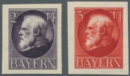 Bayern - Marken Und Briefe: 1914, Ludwig, 2 U. 3 Mark Friedensdrucke Ungezähnt, Postfrisch, Einwandf - Altri & Non Classificati