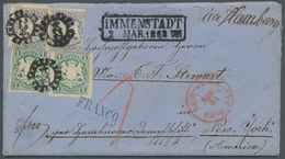 Bayern - Ortsstempel: 1867, "1 Und 6 Kr. Wappen", Je Zwei Farbfrische Werte Als Portorichtige MiF Au - Otros & Sin Clasificación