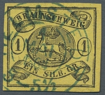 Braunschweig - Marken Und Briefe: 1861, "1 Sgr. Auf Gelb", Zwei Frabfrische (zwei Unterschiedliche N - Braunschweig