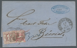 Hamburg - Thurn & Taxis'sches Postamt: 1863, Thurn Und Taxis, 2. Ausgabe, 3 Sgr. Braunrot In Mischfr - Hamburg