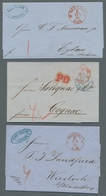 Hamburg - Marken Und Briefe: 1867-1872, FRANCO-STEMPEL F.1.-F.4. Auf 6 Briefen, Destinationen Von En - Hamburg (Amburgo)