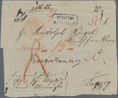 Sachsen - Vorphilatelie: 1820 Ca Paketbegleitbrief "FRANCO HAMBURG" Nach "Rudolf Weigel Kunsthandlun - Prephilately