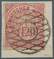 Sachsen - Nachverwendete Stempel: 1868, Lot NDP-Marken, Alle Mit Sachsen Nachverwendeten Nummern-Stp - Saxe