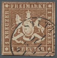 Württemberg - Marken Und Briefe: 1857-1869, Sehr Sauber Gestempelte Partie Von Fünf Ausgesucht Schön - Sonstige & Ohne Zuordnung