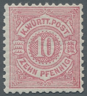 Württemberg - Marken Und Briefe: 1875, Freimarke 10 Pf. In Der Seltenen Farbe " Mittellilarot", Post - Sonstige & Ohne Zuordnung