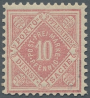 Württemberg - Marken Und Briefe: 1875, 10 Pf. Mittellilarot, Farbfrisch, Postfrisches Einwandfreies - Other & Unclassified