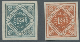 Württemberg - Marken Und Briefe: 1921, 1,25 Mark, 2 Werte Postfrisch, Ungezähnt In Den Farben Grautü - Altri & Non Classificati