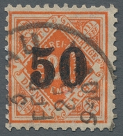 Württemberg - Marken Und Briefe: 1923, 50 A. 25 Pf. Orange, Rentenpfennig, Sauber Gestempelt Tiefstg - Otros & Sin Clasificación