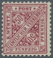 Württemberg - Marken Und Briefe: 1906, Dienstmarke 50 Pf. In Der Immer Fehlenden Farbe "lebhaftlilak - Altri & Non Classificati