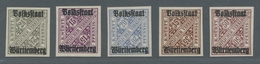Württemberg - Marken Und Briefe: 1919, Alle 5 Ungezähnten Probedrucke Dieser Ausgabe, Postfrisch, Ei - Other & Unclassified