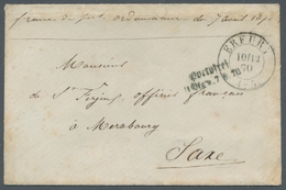Elsass-Lothringen - Besonderheiten: 1870, Brief Eines Frz. Kriegsgefangenen Aus Der Kommandantur Erf - Other & Unclassified