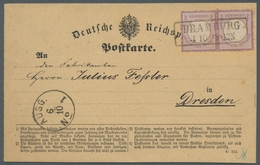 Deutsches Reich - Brustschild: 1872, 1/4 Gr. Grauviolett, Kleiner Schild Im Waagerechten Paar, Mit P - Covers & Documents