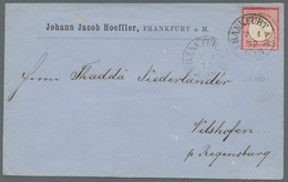 Deutsches Reich - Brustschild: 1872; Kleiner Schild 3 Kreuzer Einzeln Auf Brief Gestempelt "Frankfur - Covers & Documents