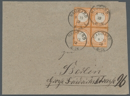 Deutsches Reich - Brustschild: 1872, Kleiner Schild 1/2 Gr. Rötlichorange, Farbfrisch, Gut Geprägt, - Storia Postale