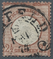 Deutsches Reich - Brustschild: 1872, 2 1/2 Gr. Rotbraun, Großer Schild, Mit Hufeisenstempel CREFELD - Cartas & Documentos