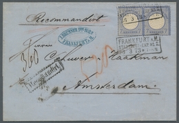 Deutsches Reich - Brustschild: 1872, Großer Schild, 7 Kr. Graublau, Waagerechtes Paar Als Mef. Auf R - Cartas & Documentos