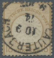 Deutsches Reich - Brustschild: 1872, "18 Kr. Großer Schild Im Format L 15", Zentraler LAUTERBACH 10 - Storia Postale