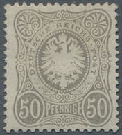 Deutsches Reich - Pfennige: 1875, "50 Pfge. Grau", Ungebrauchter Wert Mit Neugummi Und Kleinen Einsc - Neufs