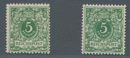 Deutsches Reich - Krone / Adler: 1889, "5 Pfg Krone/Adler", Postfrisch, Gute Zähnungen, Gepr. Zenker - Nuevos