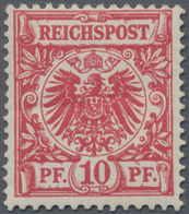 Deutsches Reich - Krone / Adler: 1899, Krone/Adler 10 Pfg. Dunkelrosarot, Farbfrisches Exemplar In G - Unused Stamps