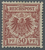 Deutsches Reich - Krone / Adler: 1889, "Krone/Adler" 50 Pfennig Rötlichbraun Ungebraucht Signiert Wa - Unused Stamps